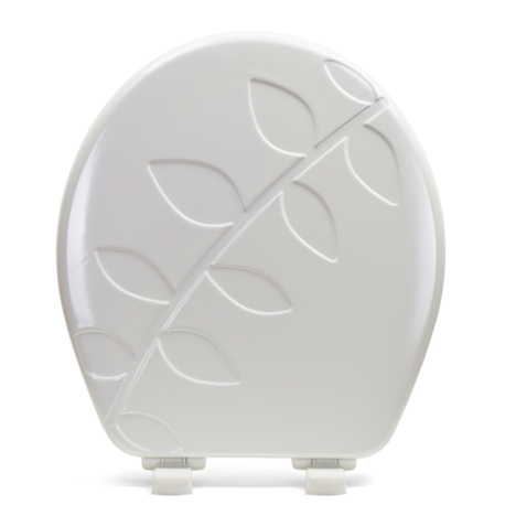 Bemis Bemis 39SLOW (White) Mayfair series Vineyard Sculptured Wood Round Toilet Seat, Slow-Close