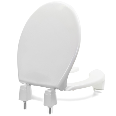 Bemis Bemis 3L2050T (White) 3" Lift Medic-Aid Plastic Round Toilet Seat w/ DuraGuard, Heavy-Duty