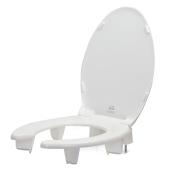 Bemis Bemis 3L2150T (White) 3" Lift Medic-Aid Plastic Elongated Toilet Seat w/ DuraGuard, Heavy-Duty - Image 2