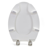Bemis Bemis 3L2150T (White) 3" Lift Medic-Aid Plastic Elongated Toilet Seat w/ DuraGuard, Heavy-Duty - Image 3