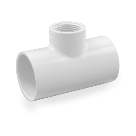 Spears 1-1/2" x 1-1/2" x 1" PVC (Sch. 40) Reducing Tee (Socket x Socket x FIPT)