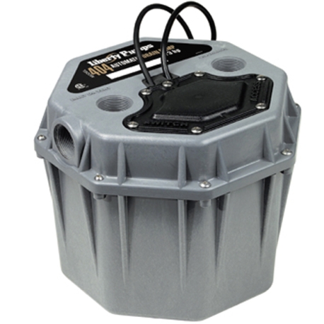Liberty Pumps Automatic Drain Pump w/ 4.3 Gal Basin, 2" Connections, 10' cord, 1/3 HP, 115V
