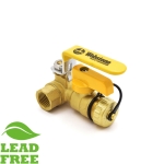 1/2" NPT Threaded Brass Ball Valve w/ Hose Drain, Full Port (Lead-Free)