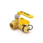 3/4" NPT Threaded Brass Ball Valve w/ Hose Drain, Full Port