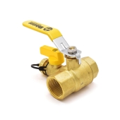 Webstone Valves 1" NPT Threaded Brass Ball Valve w/ Hose Drain, Full Port - Image 3