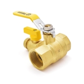 Webstone Valves 1-1/4" NPT Threaded Brass Ball Valve w/ Hose Drain, Full Port - Image 3