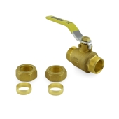 Webstone Valves 3/4" Compression (7/8" OD) Brass Ball Valve, Full Port (Lead-Free) - Image 3
