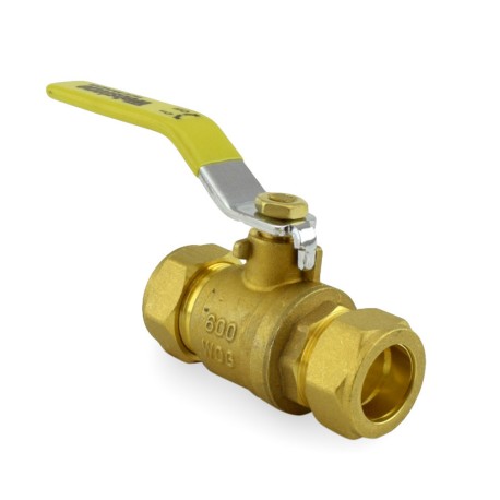 Webstone Valves 3/4" Compression (7/8" OD) Brass Ball Valve, Full Port (Lead-Free)