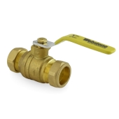 Webstone Valves 1" Compression (1-1/8" OD) Brass Ball Valve, Full Port (Lead-Free) - Image 2