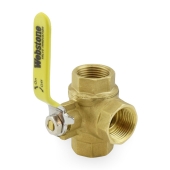 Webstone Valves 3/4" Threaded 3-Way Brass Ball Valve, Full Port - Image 3