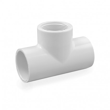 1-1/4" PVC (Sch. 40) Tee (Socket x Socket x FIPT) Spears