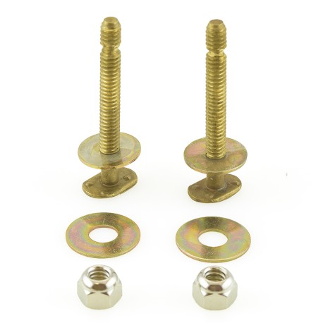 Sioux Chief 1/4" x 2-1/4" Long Snap-It Solid Brass Closet Bolts Kit