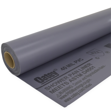 Oatey 5ft Wide 40 mil Gray Oatey PVC Shower Pan Liner, sold by ft