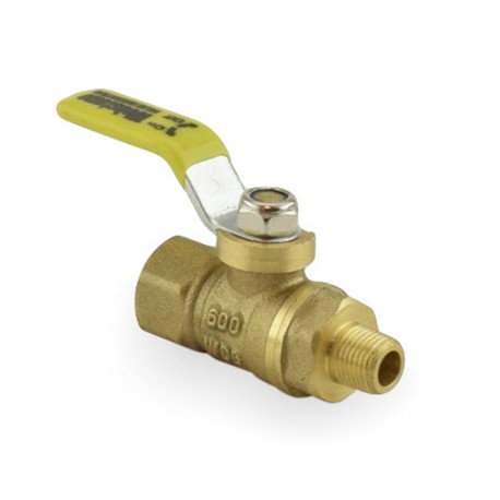 Webstone Valves 1/8" FIP x MIP Threaded Brass Ball Valve, Full Port