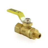 Webstone Valves 1/4" FIP x 1/8" MIP Threaded Brass Ball Valve, Full Port - Image 1