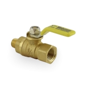 Webstone Valves 1/4" FIP x 1/8" MIP Threaded Brass Ball Valve, Full Port - Image 2