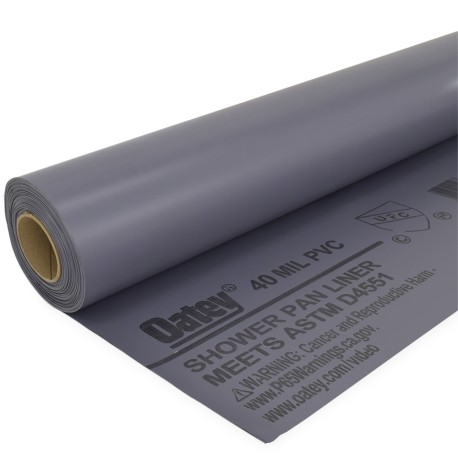 5ft Wide 40 mil Gray Oatey PVC Shower Pan Liner, sold by ft Oatey