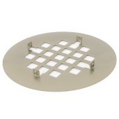 Oatey 4-1/4" Satin Nickel (UltraShine PVD ) Round Snap-Tite Strainer for Oatey Shower Drains - Image 2