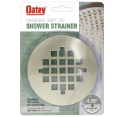 Oatey 4-1/4" Satin Nickel (UltraShine PVD ) Round Snap-Tite Strainer for Oatey Shower Drains - Image 3