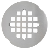 Oatey 4-1/4" Brushed Nickel Round Snap-Tite Strainer for Oatey Shower Drains - Image 1