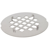 Oatey 4-1/4" Brushed Nickel Round Snap-Tite Strainer for Oatey Shower Drains - Image 2