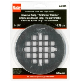 Oatey 4-1/4" Brushed Nickel Round Snap-Tite Strainer for Oatey Shower Drains - Image 3