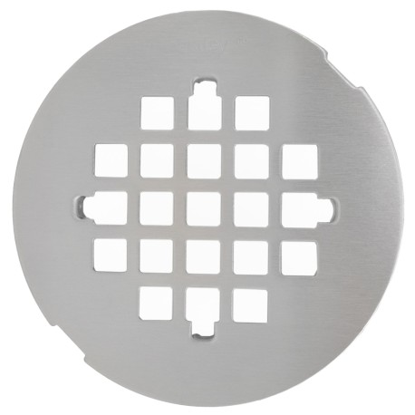 Oatey 4-1/4" Brushed Nickel Round Snap-Tite Strainer for Oatey Shower Drains