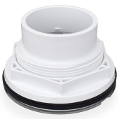 Oatey 2" Hub, Solvent Weld PVC Shower Base/Module Drain w/ Snap-in Strainer, Locknut Style - Image 3