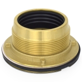 Oatey 2" Hub, No-Calk (Slip-Fit) Brass Shower Base/Module Drain w/ Snap-in Strainer - Image 3