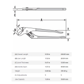 Channellock 422 Channellock 9.5" V-Jaw Tongue and Groove Plier, 1.5." Jaw Capacity - Image 4