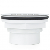 2" Hub, Solvent Weld PVC Shower Base/Module Drain w/ Snap-in Strainer, Locknut Style Oatey