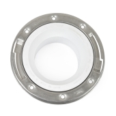 Oatey 3" Hub x 4" Inside Fit, Fast Set PVC Closet Flange w/ St. Steel Ring - Image 2
