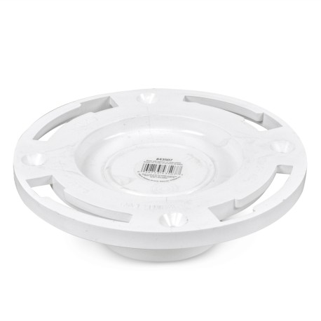 Oatey 3" Inside Fit, Fast Set One-Piece PVC Closet Flange w/ Knockout Test Cap