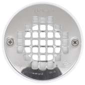 Oatey Ultra-Low Profile PVC Floor Drain w/ Round St. Steel Strainer, 2" Hub x 3" Inside Fit - Image 3