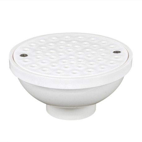 Oatey General Purpose 4-Way Area PVC Floor Drain, Round, 2" Hub or 3" Inside Fit