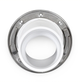 Oatey 3" Hub x 4" Inside Fit, Offset PVC Closet Flange w/ St. Steel Ring - Image 3