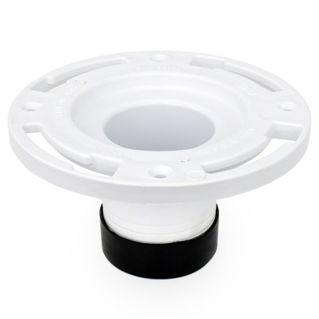 Oatey 3" Inside Pipe (Cast Iron Only), Twist-N-Set One-Piece PVC Closet Flange
