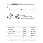 Channellock 440 Channellock 12" Straight Jaw Tongue and Groove Plier, 2.25" Jaw Capacity - Image 4