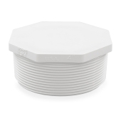 Spears 4" PVC (Sch. 40) Threaded Plug (MIP) - Image 1