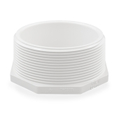 Spears 4" PVC (Sch. 40) Threaded Plug (MIP) - Image 2