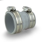 Matco-Norca 1-1/2" Drain (PVC or IPS) x 1-1/4" Tubular (Brass or Plastic) Flexible Rubber Coupling - Image 2