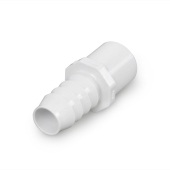 Spears 3/4" Barbed Insert x 3/4" Spigot PVC Adapter, Sch 40, White - Image 1