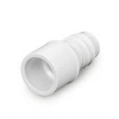 Spears 1" Barbed Insert x 1" Spigot PVC Adapter, Sch 40, White - Image 2