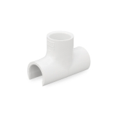 Spears 1/2" PVC Pipe x 1/2" Socket, Snap-On Saddle Tee, Sch 40 - Image 1