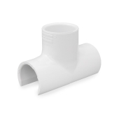 Spears 1" PVC Pipe x 1" Socket, Snap-On Saddle Tee, Sch 40 - Image 1