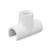 Spears 1/2" PVC Pipe x 1/2" FIP Threaded, Snap-On Saddle Tee, Sch 40 - Image 1