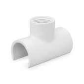 Spears 1" PVC Pipe x 3/4" FIP Threaded, Snap-On Saddle Tee, Sch 40 - Image 1