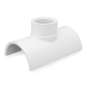 Spears 3" PVC Pipe x 1-1/2" FIP Threaded, Clamp-On Saddle Tee, Sch 40 - Image 1