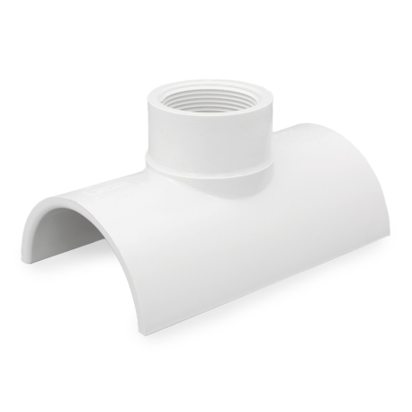 Spears 3" PVC Pipe x 1-1/2" FIP Threaded, Clamp-On Saddle Tee, Sch 40