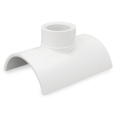 Spears 4" PVC Pipe x 1-1/2" FIP Threaded, Clamp-On Saddle Tee, Sch 40 - Image 1